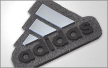 Adidas microfibre silicone badge