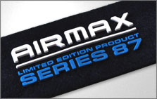 Nike Airmax microfibre silicone badge